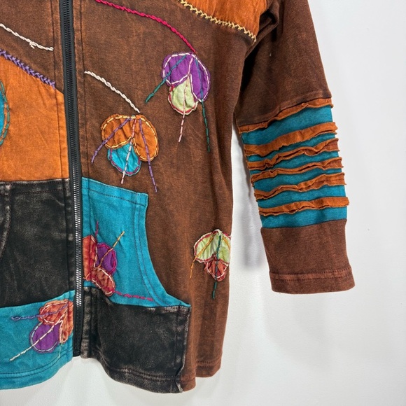 Rising International Patchwork Zip up Hoodie - Picture 6 of 9